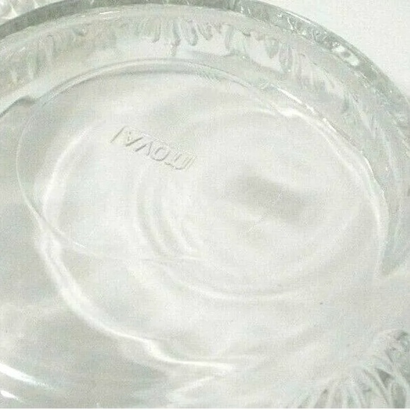 Vintage Avon Cut Clear Candy Dish Vanity Powder Trinket Box 6" Diameter - Picture 6 of 7